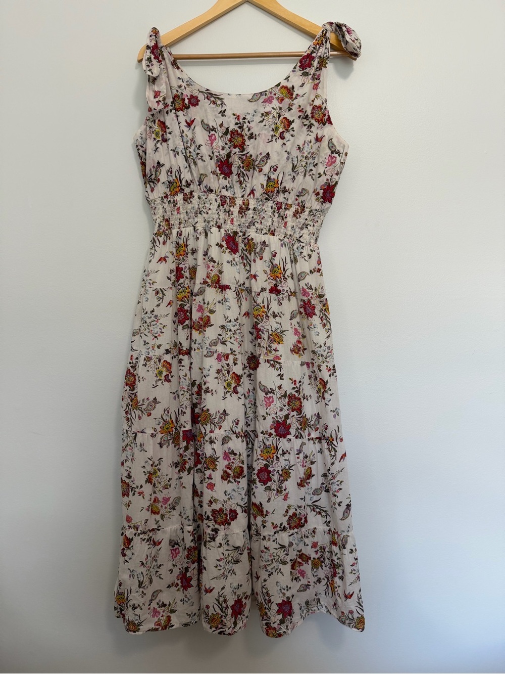 Chelsea & Theodore Floral Paisley Tiered Maxi Dress Boho